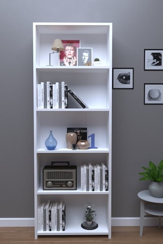 % 100 Mdf 5 Raflı Kitaplık Beyaz