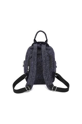 Smart Bags Günlük Küçük Boy Su Geçirmez Krınkıl Kumaş Kadın Sırt Çantası Puantiye Siyah