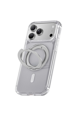 Apple iPhone Uyumlu 18 Pro Max Kılıf M-safe Özellikli Raptic Air Stand Serisi Aynalı Arka Yüzey Standlı Şeffaf