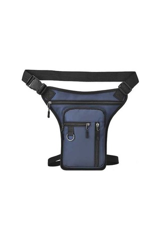 Pazly Erkek Ve Kadınlar İçin Su Geçirmez Motosiklet Bacak Çantası - Geniş Kapasite, Outdoor Seyahat İçin Mavi Pu Deri