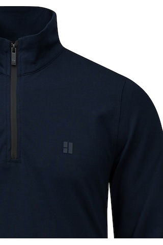 Hatemoğlu Lacivert Regular Fit Yarım Balıkçı Yaka Fermuarlı Sweatshirt 2977607 Lacivert
