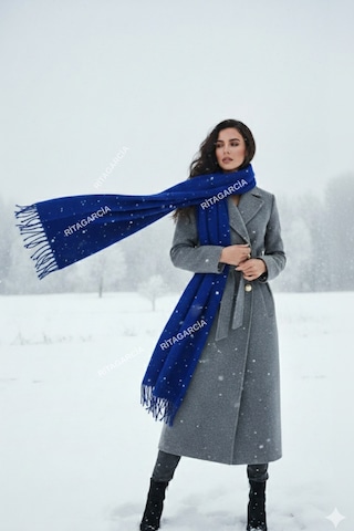 Ritagarcia Premium Soft Buklet Atkı Saks