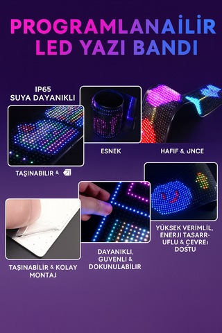 Programlanabilir Led İşaretler İç Mekan İçin Mesaj Kaydırma 60cm