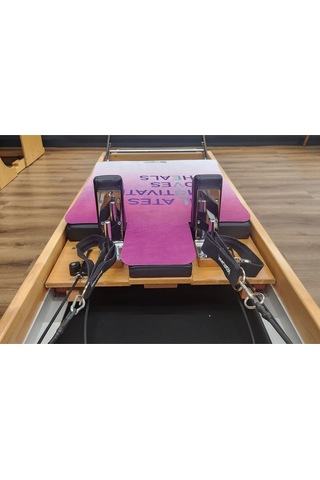 Pembe Beyaz Reformer Mat Pilates Matı Pembe Beyaz