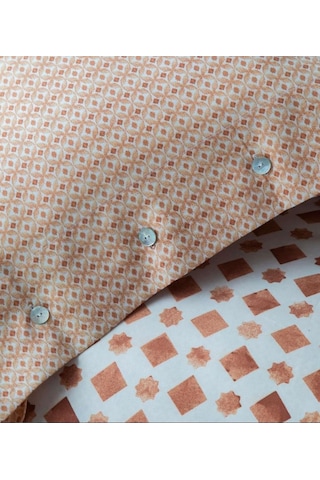 Ap Çift Kişilik Tencel Terra Terracota Nevresim Takımı Turuncu