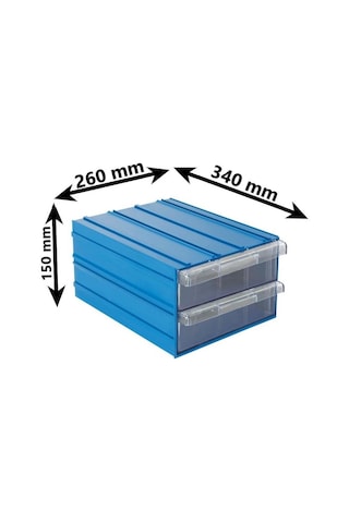 Sembol 512 Plastik Çift Çekmeceli Kutu 340x260x150mm 6 Adet