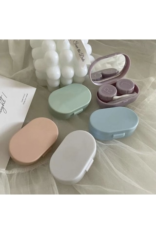 Esrada Mini Taşınabilir Kontakt Lens Kutusu Beyaz