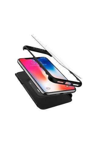 Apple Uyumlu iPhone X Kilif 360° Derece Tam Koruma / 3 Parça 223074806 - Renk Seçiniz / Rose Gold