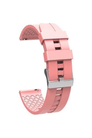 Samsung Galaxy Uyumlu Watch Active 2 40mm Krd-23 20mm Silikon Kordon - Pembe