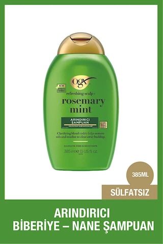 Ogx Rosemary Mint Biberiye & Nane Içeren Arındırıcı Şampuan 385