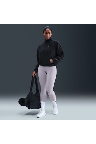 Nike One Therma-fıt Hz Top Polar Oversıze Kadın Siyah Sweatshirt-sportxstore