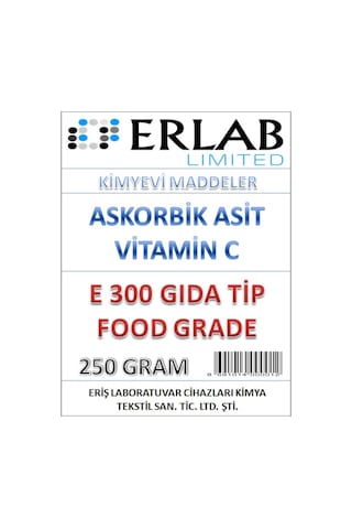 Askorbik Asit E300 (Gida Tip ) 250 Gr.