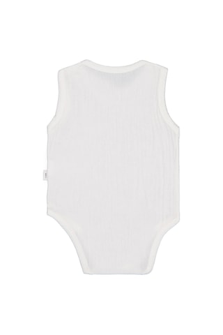 Civil Baby Ayıcık Baskılı 1-18 Ay Çıtçıtlı Badi - Ekru