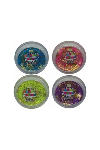 Slime Simli 4 Renk Kaliteli Fosforlu Ele Yapışmayan Pofuduk Yumuşacık Slime