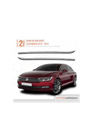 intakrom Volkswagen Passat B8 Krom Ön Cam Direği 2 Parça 2015 - 2019