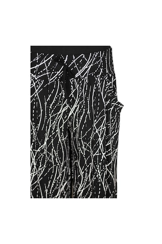 Barem Kadın Elisa Asimetrik Çizgiler Penye Siyah Pantolon Etek Siyah