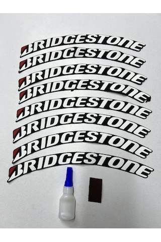 Bridgestone Lastik Yazısı Motosiklet Ve Otomobil Sticker Arma 8 Adet Bombtire