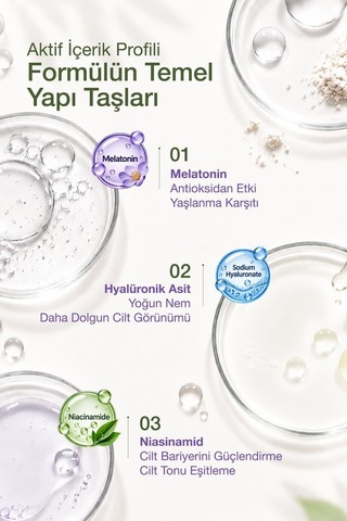 Kiperin Serum Gece Yenileyici & Onarıcı Niasinamid, Hyaluronik Asit, Gül 30 ML