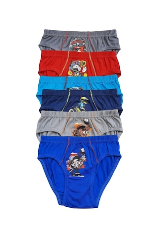 Tutku Iç Giyim Erkek Çocuk Desenli Slip Külot 6 Lı Paket