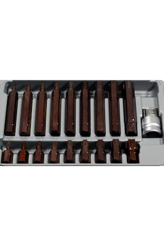 Rico 005-kk0003 Kaplamalı Delikli Torx Bits Seti Takımı 19 Parça