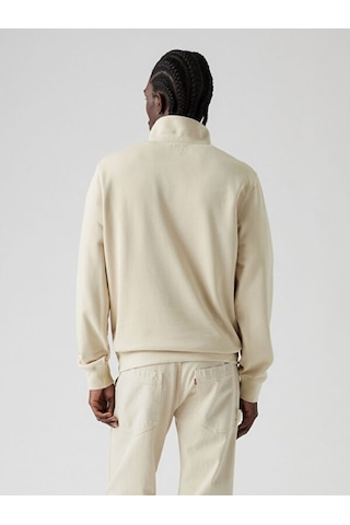 Levi's Erkek Original Housemark Yarım Fermuar Quarter-zip Sweatshirt - 001tu-0002 Ekru