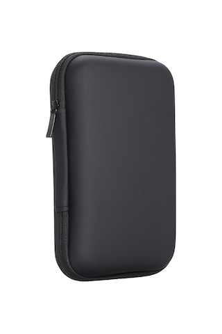 Folinda 2.5 İnç Sabit Disk Koruyucu Kutu, Eva+pu Malzeme, Sıçrama Ve Yağmur Dayanıklı, Power Bank Ve Aksesuarları İçin Çok Amaçlı Depolama Çantası Siyah