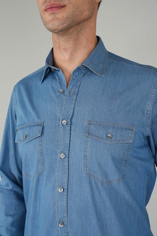 Bisse Erkek Uzun Kollu Spor Açık Renk Denim Gömlek Gmjean252171 D39 Lacivert