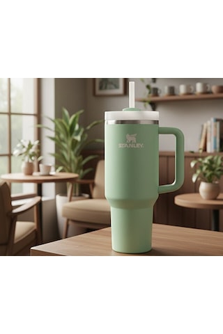 Stanley The Quencher H2.o Flowstate Tumbler 1.18l Pipetli Termos 10-13230-063 Yeşil Yeşil