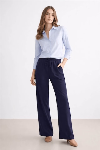 Fashion Friends Geniş Paça Lacivert Kadın Pantolon 26y0109k1