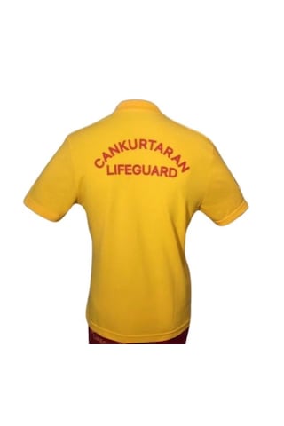 Cankurtaran Polo Yaka Tişört -tssf/2xl Beden Kırmızı - Sarı