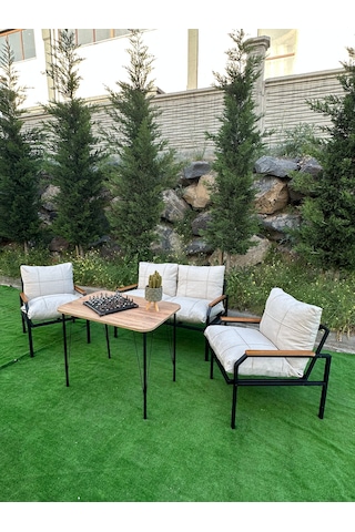 Duru Balkon, Bahçe, Cafe, Teras, Metal Koltuk Takımı 211 Masalı