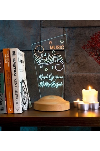 Müzisyen Hediyesi, Müzik Öğretmenine Hediye, Renkli Led Lamba