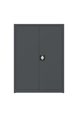 Çelik Dosya Dolabı Metal Dolap Ofis Dolapları Arşiv,garaj,bahçe,kiler,balkon 92x42x110 Koyu Gri