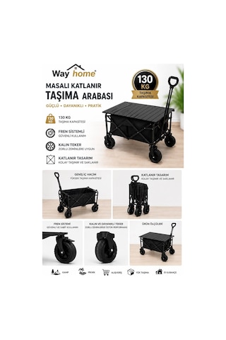 Way Home Sandalye Ve Katlanabilir Taşıma Arabası Masalı Rzn029 Kamp / Plaj / Bahçe / Pazar /evcil Hayvan