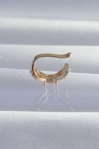 Mey Najmaddin Pirinç Gold Renk Zirkon Taş Kaplama Earcuff Küpe Najmaddin Çok Renkli