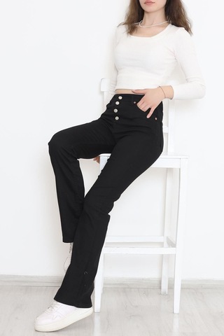 Mokashopin - İspanyol Paça Pantolon Siyah - 12275.1431. 001