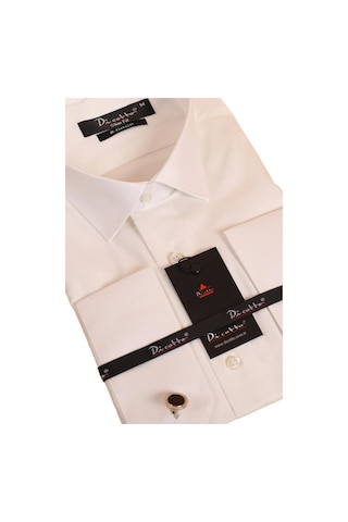 Krem 8 Drop Ekstra Uzun Kol Dar Kesim Micro Kumaş Kol Düğmeli Slim Fit Erkek Gömlek - 197-10 001