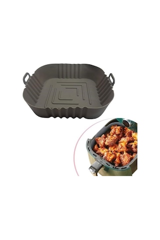 Büro Ev Ofis Mutfağı İçin 20cm Silikon Isıya Dayanır Yıkanır Fırın Firitöz Kare Pişirme Matı