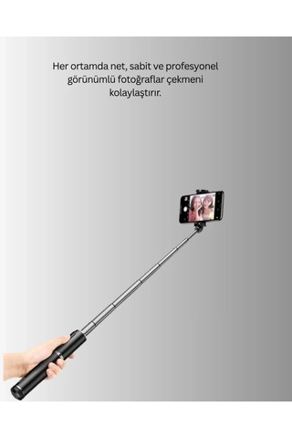 Home Bluetooth Selfie Çubuğu Işıklı, Katlanabilir, Uzaktan Kumandalı