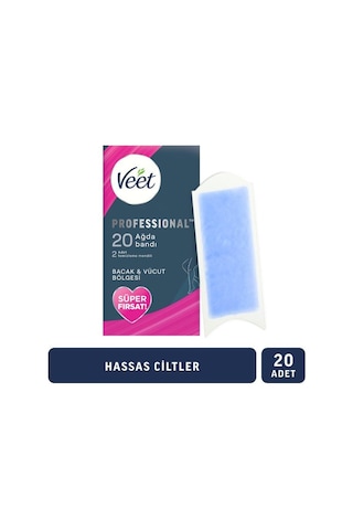 Veet Professional Sir Ağda Bandı Bacak & Vücut Bölgesi Hassas Ciltler 20'lı