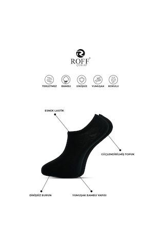 12 Çift Erkek Sneakers Spor Çorap Wolk Siyah
