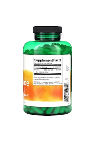 Swanson, Niacinamide, 500 Mg, 250 Capsules - Non Flush Cilt Dest