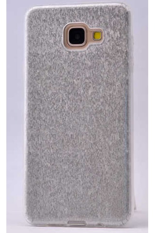 Samsung Uyumlu Galaxy A8 2016 Kılıf Zore Shining Silikon Gümüş