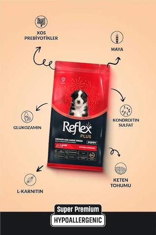 Plus Hipoalerjenik Kuzu Etli Orta Ve Büyük Irk Yavru Köpek Maması, 18 Kg