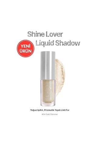 Yoğun Işıltılı, Prizmatik Yapılı Likit Far Cre'ars Shine Lover Liquid Shadow 04 Gold Shimmer 51855446