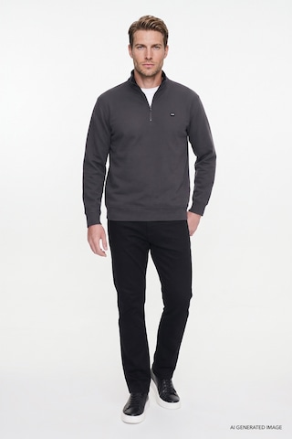 Wrangler Pamuklu Selanik Regular Fit Fermuarlı Erkek Sweatshirt W2620081035 Antrasit