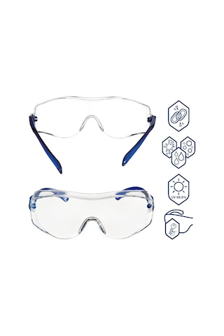 Dräger X-pect 8120 Emniyet Gözlüğü Gözlük Takıcılar İçin Ayarlanabilir Gözlük İnşaat Alanları, Labora