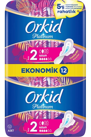 Orkid Platinum Hijyenik Ped Uzun 12'li