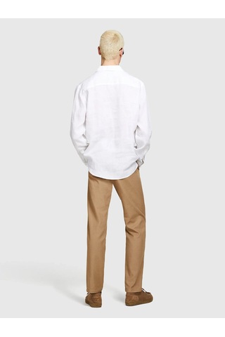 Sisley %100 Keten Regular Fit Gömlek Erkek Beyaz Gömlek - 325p5bkusq029