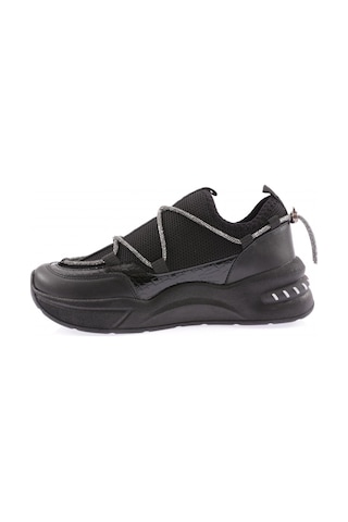 Dgn X29-1720-23y Kadin Kalin Taban Fileli Lastik İp Detayli Sneakers Ayakkabi X29-1720-R1534 Siyah